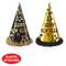 Beistle Black & Gold Happy New Year Party Hats, 25ct.